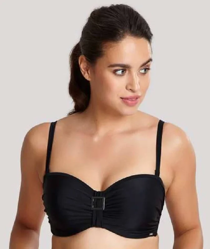 Panache Swimwear Anya Bandeau Balconnet Bikini Top - Black Women