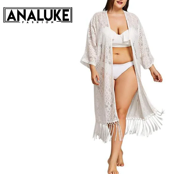 Embellished Lace Cover Up Swimsuit Geometric