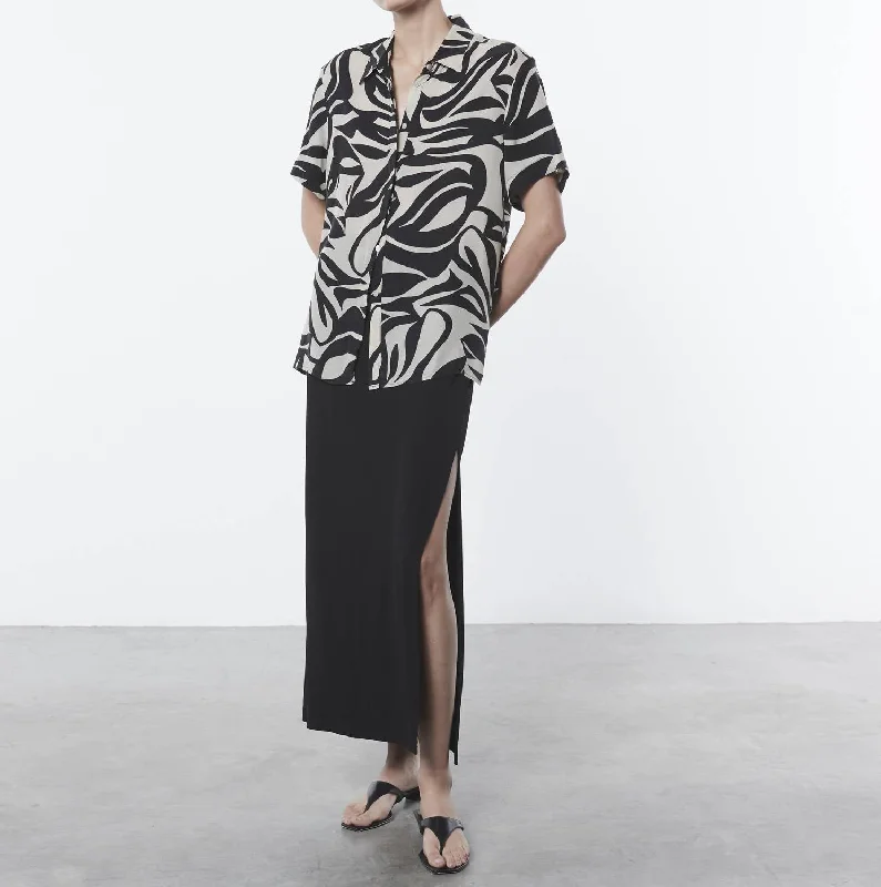 Matte Jersey Skirt In Black Confident Women's High - fashion