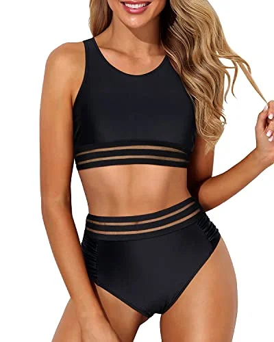 Women's High Waisted Two Piece Bikini Set Sporty Racerback Bathing for Teen Girls Bold Women's Animal Print Women's High Waisted Two Piece Bikini Set Sporty Racerback Bathing for Teen Girls Bold Women's Animal Print