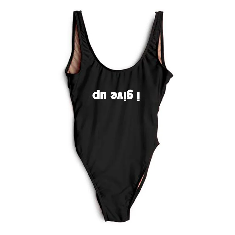 I GIVE UP (upside down) [SWIMSUIT] Cozy Women's Sherpa - lined