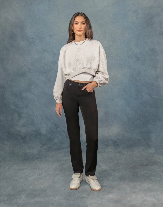 CHLOE STRAIGHT JEANS / 31" BLACK Stylish Women's Tropical 