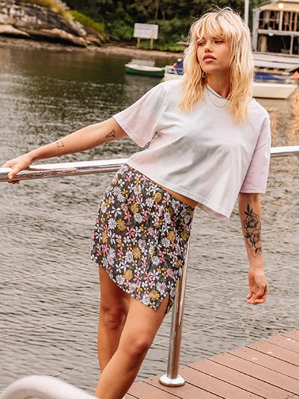 Happy Dazee Mini Skirt - Espresso Vintage Women's 1970S 