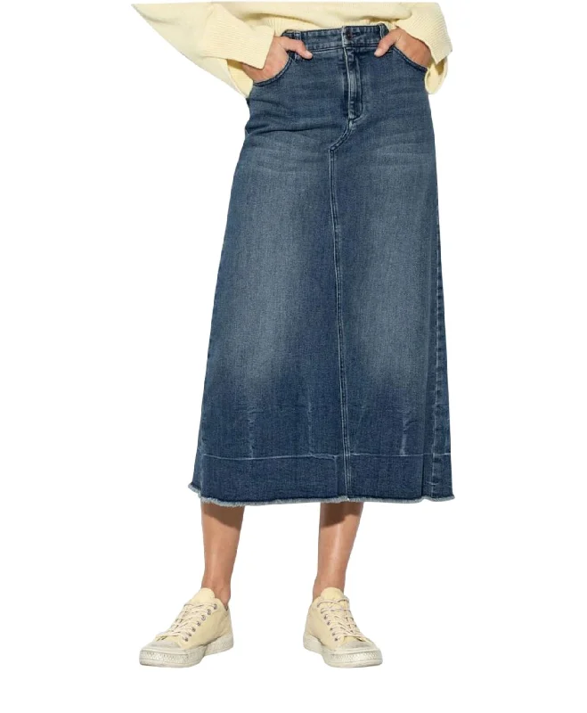Women's Denim Maxi Skirt Youthful Women's Pop