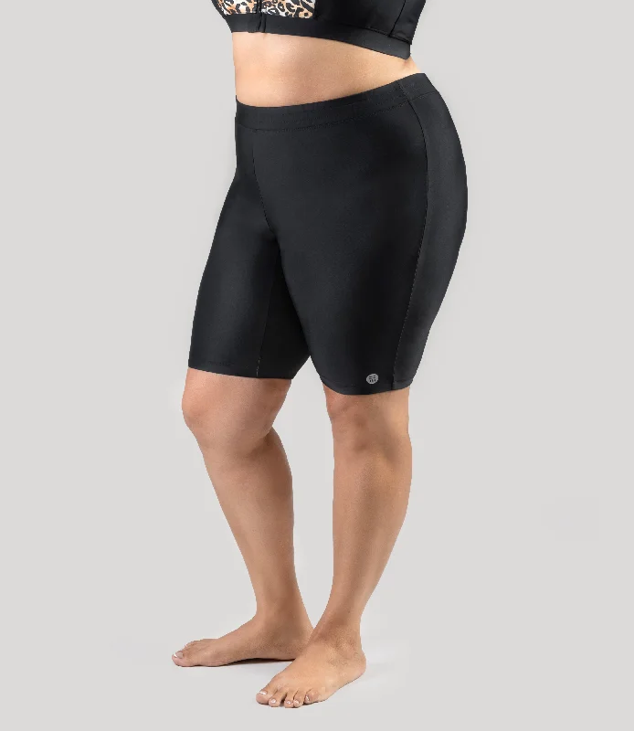 QuikEnergy Swim Bike Short Black Cozy Women's Winter