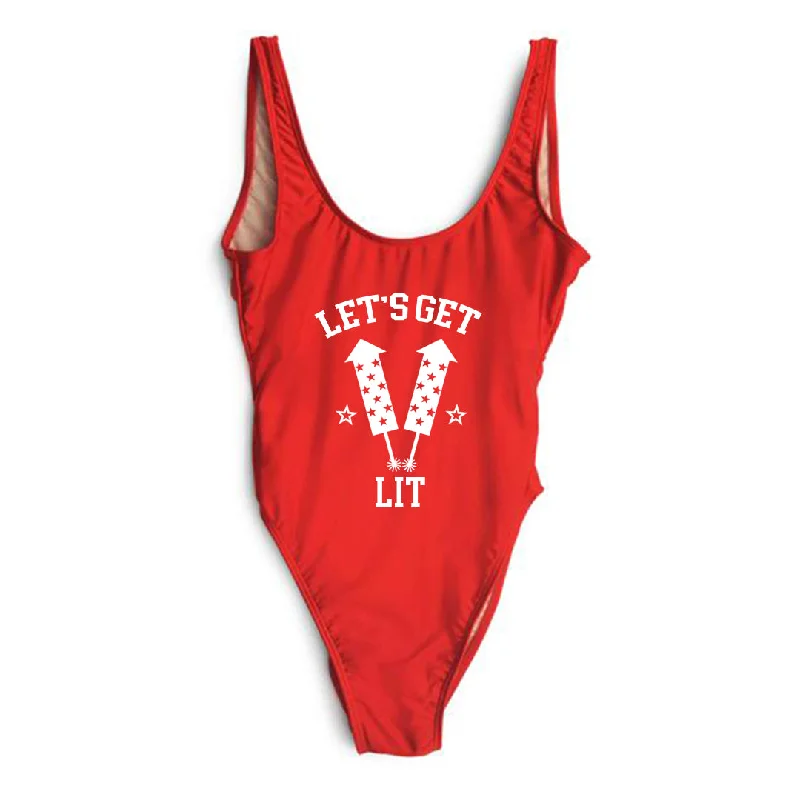 LET'S GET LIT [SWIMSUIT] Trendy Women's Oversized