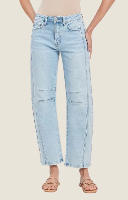 Tatum Light Wash Barrel Jeans Confident Women's Power