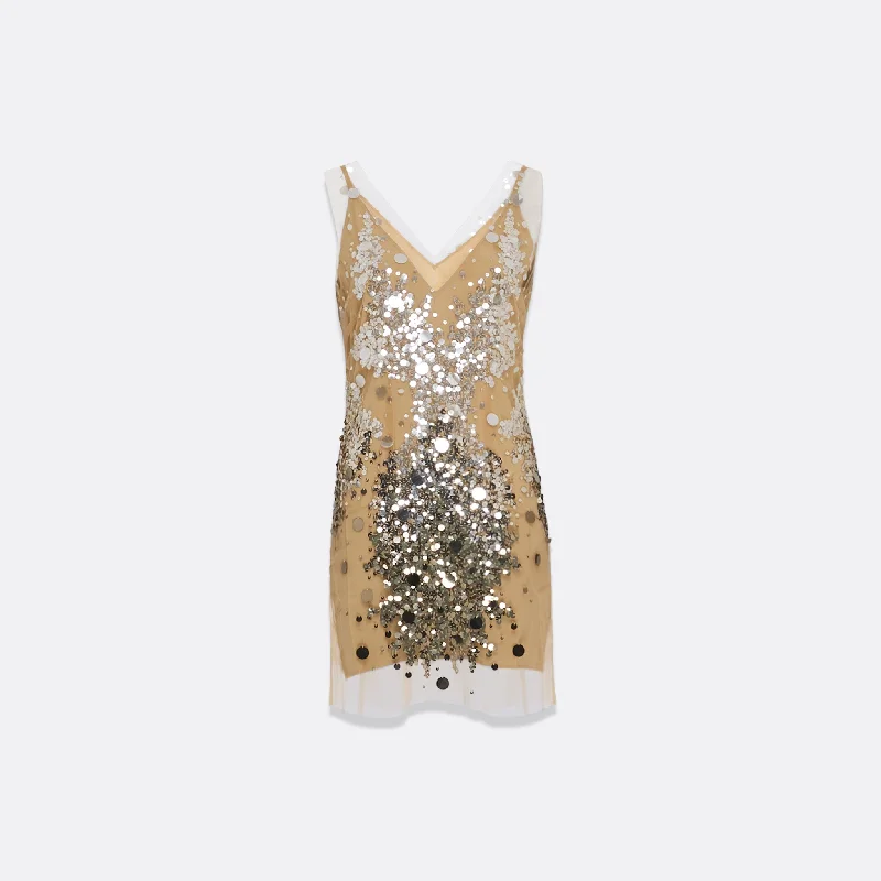 EMBROIDERED LINGERIE DRESS Cozy Women's Winter