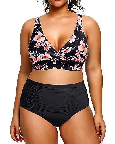 Two Piece High Waisted Plus Size Bikini Sets Refined Women's 