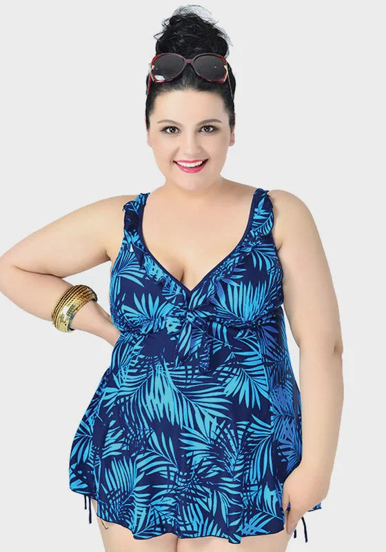 Lacta Leaf Printed Swimwear Gym