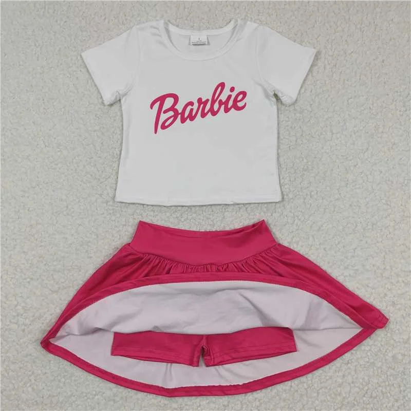 girls barbie tops rosy skirts sets GSD0280 Elegant Women's 