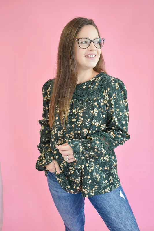 Lace In The Details Top Sophisticated Women's Tailored