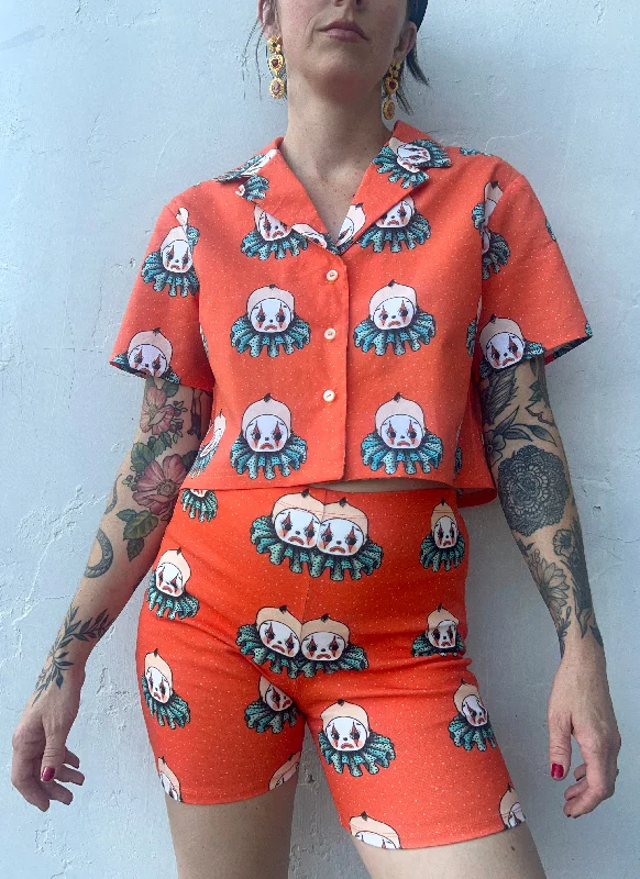 Kewpie Clown Top Trendy Women's Oversized