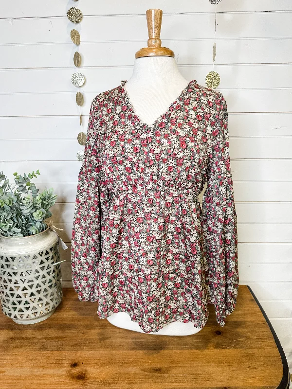 Time After Time Floral Top Athletic Women's 