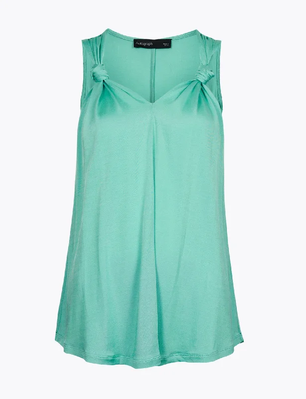 Modal V-Neck Sleeveless Vest Cashmere