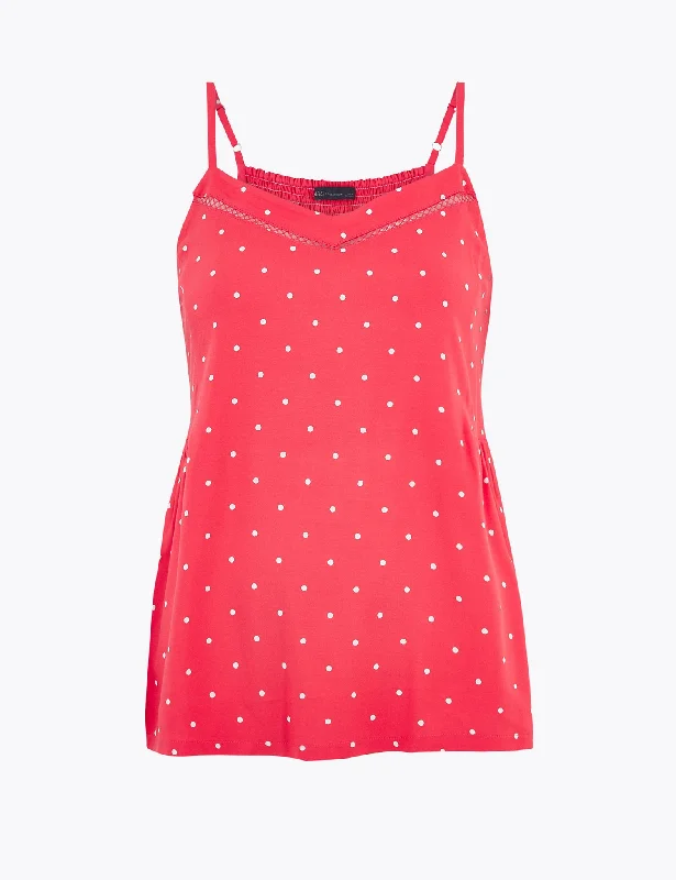 Polka Dot Sleeveless Camisole Top Dynamic Women's High - energy