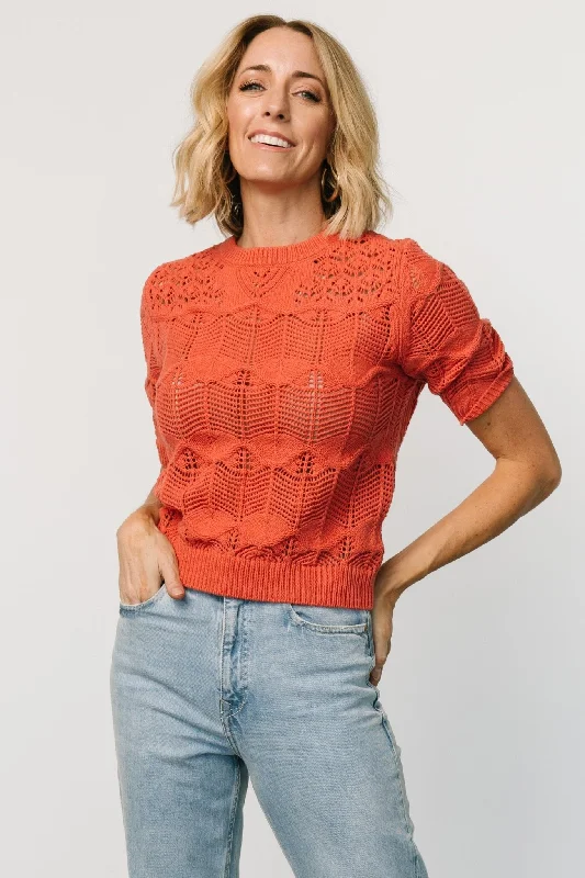 Josella Knit Top | Rust Monochromatic All - in - one