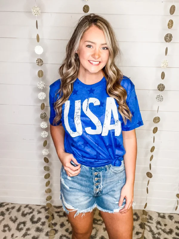 Oh My Stars USA Graphic Tee Contemporary 