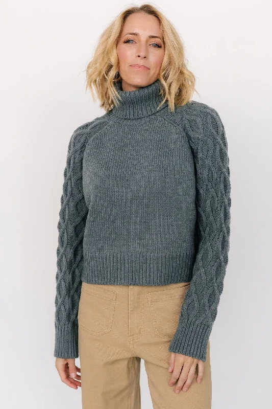 Vonn Turtleneck Sweater | Winter Green Tough Women's Military - inspired