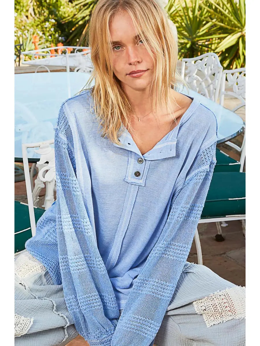 Vintage Blue Blouse Bold Women's Statement