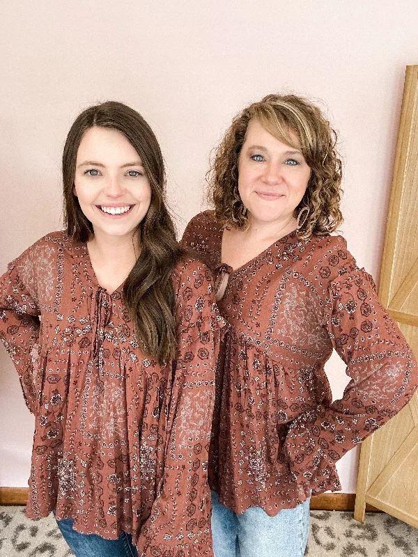 Trusting In You Boho Top Hip Women's Retro