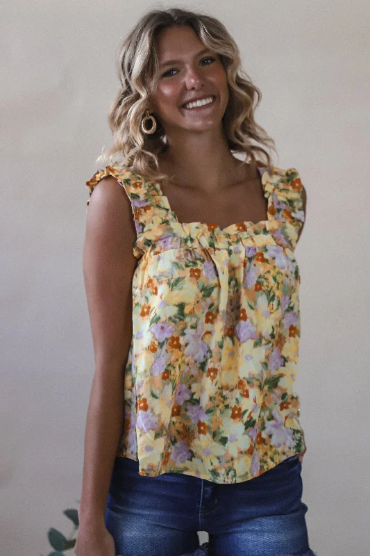 Watercolor Floral Tank Adventure