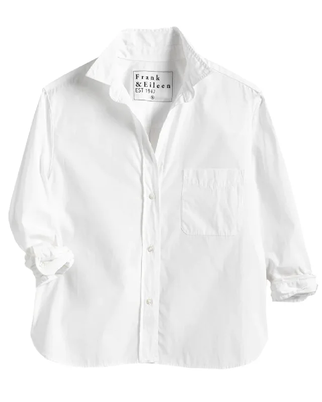 White Silvio Button Up Shirt Relaxed Women's 