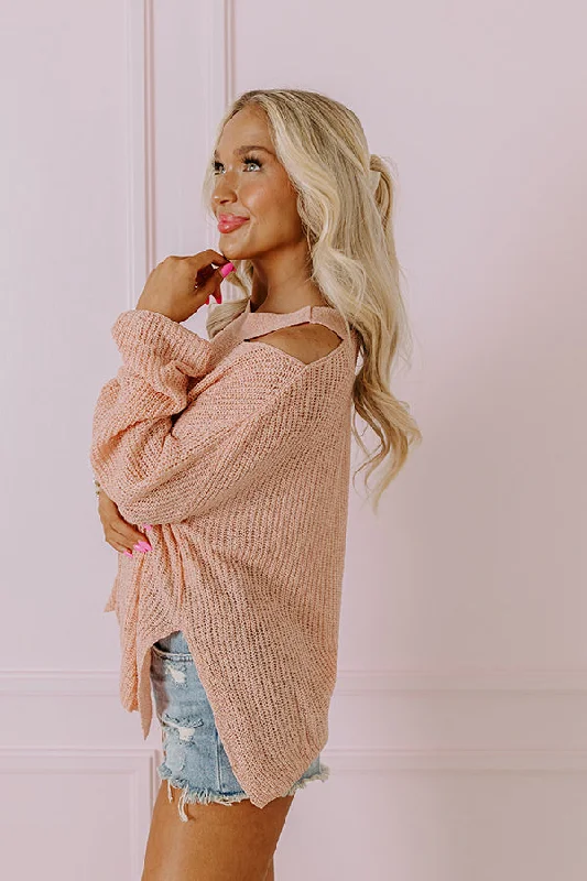 Simply Curated Knit Top In Pink Modern Women's 
