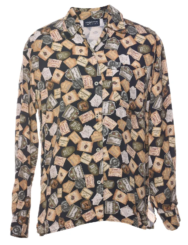Novelty Print Blouse - S Bohemian Women's Free