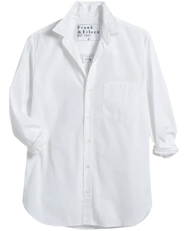 White Joedy Boyfriend Button Up Shirt garde
