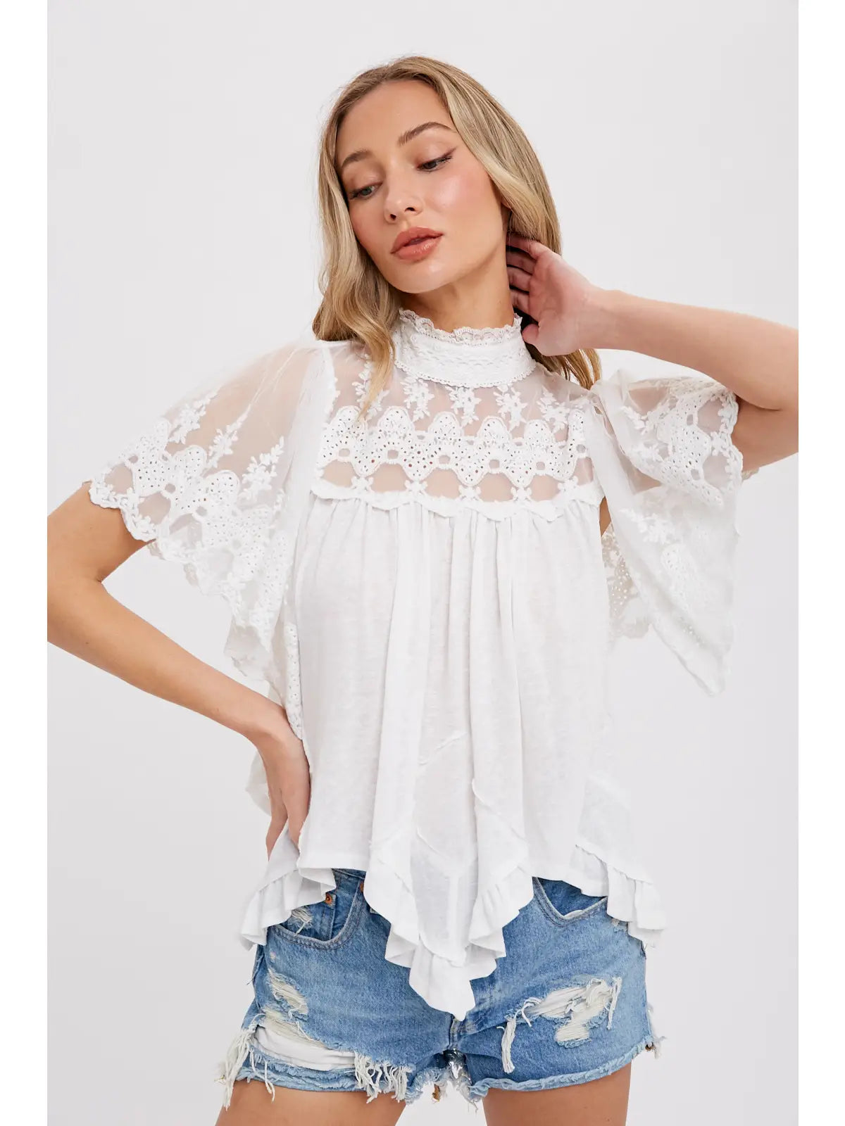 Lilah Lace Top Blouse Scandinavian