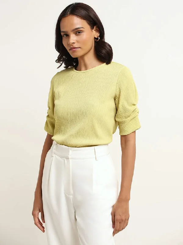 Wardrobe Green Crinkled Top Compression