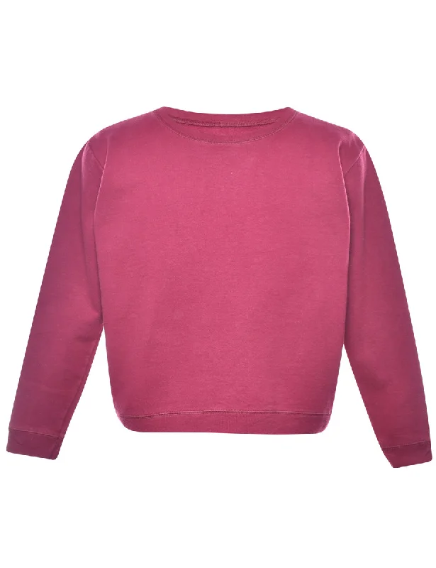 Burgundy Plain Sweatshirt - M Sustainable Organic