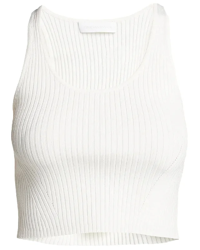 White Cecilia Crop Top Practical Women's Multi - 