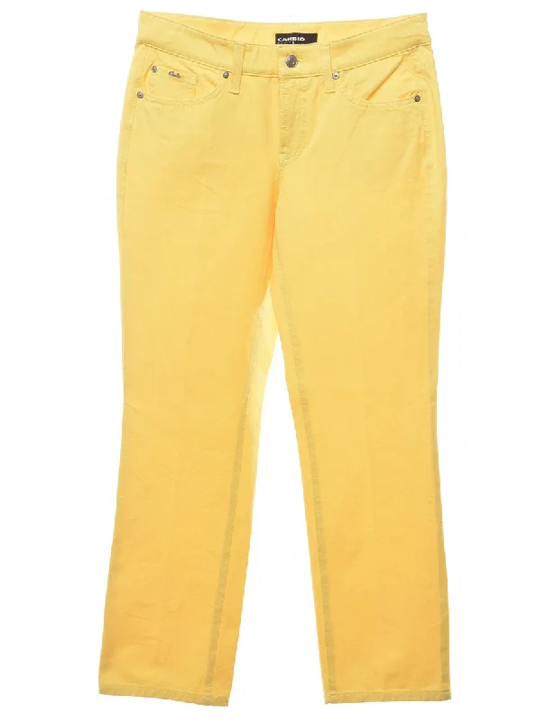 Yellow Tapered Jeans - W30 L29 Confident Women's High - fashion