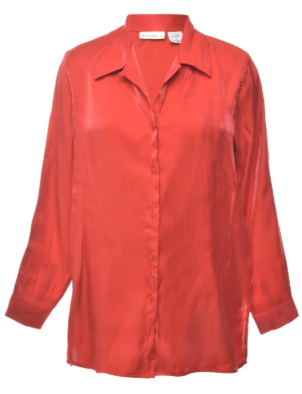 Red Evening Shirt - M Geometric