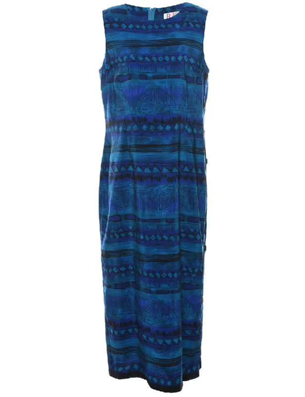 Abstract Pattern Dress - M Tough Women's Military - inspired
