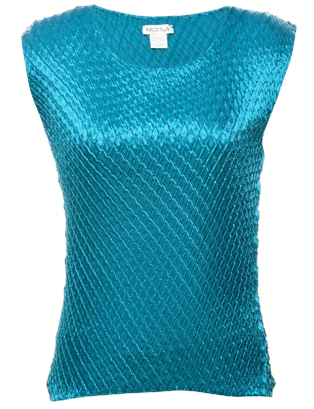 Nicola Smocked Evening Top - M Athletic Women's 