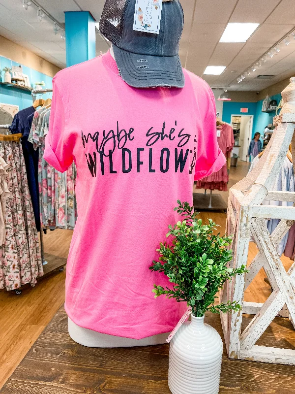 Maybe She's A Wildflower Graphic Tshirt Vacation
