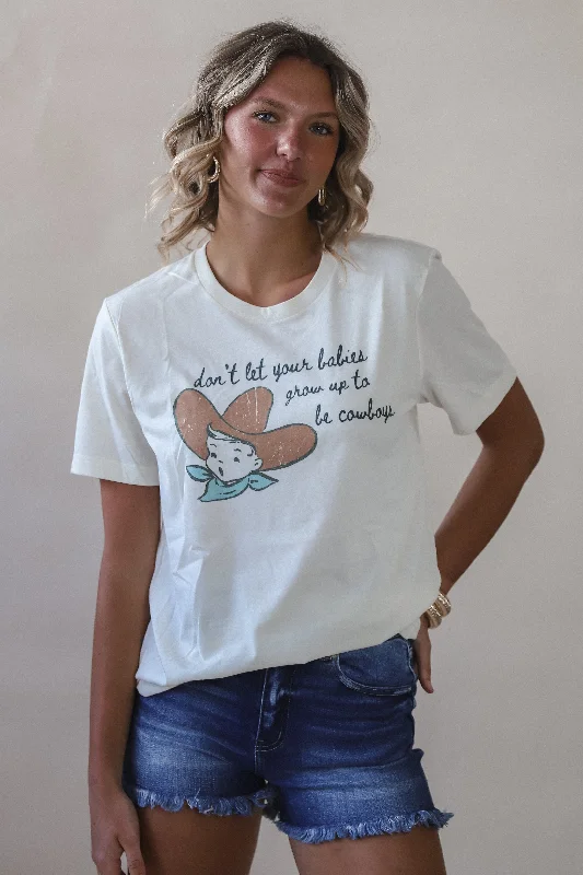 Grow Up To Be Cowboys Tee Dapper Women's Bow - adorned