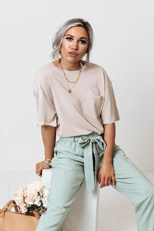 Popular Opinion Shift Tee In Birch Cashmere