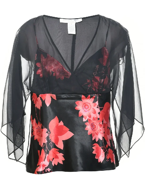 Floral Evening Top - M French
