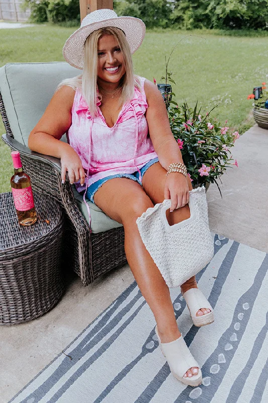 Sweet On Summer Tie Dye Shift Top in Pink Curves Gym