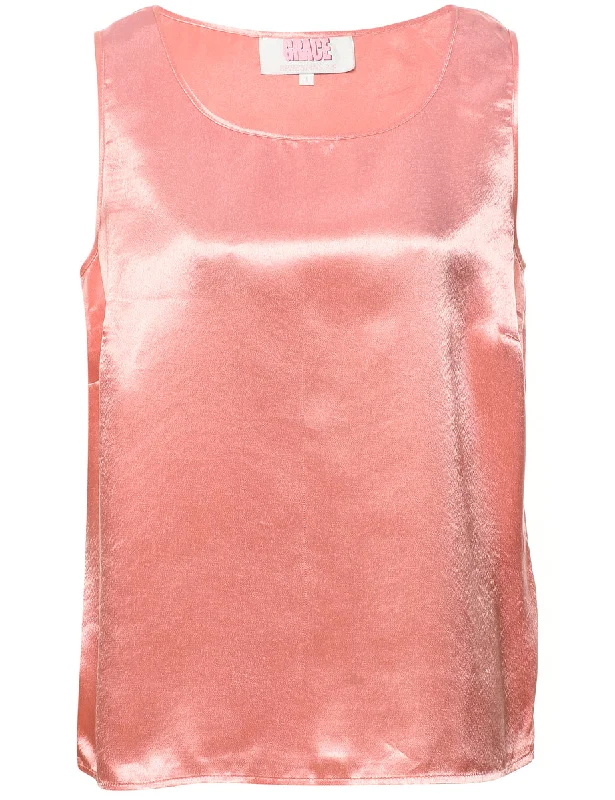 Coral Evening Top - L Youthful Women's Anime - inspired