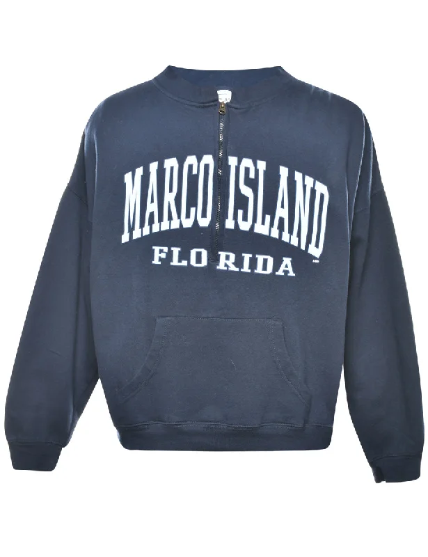 Florida Marco Island Printed Sweatshirt - L Stylish Women's Neon