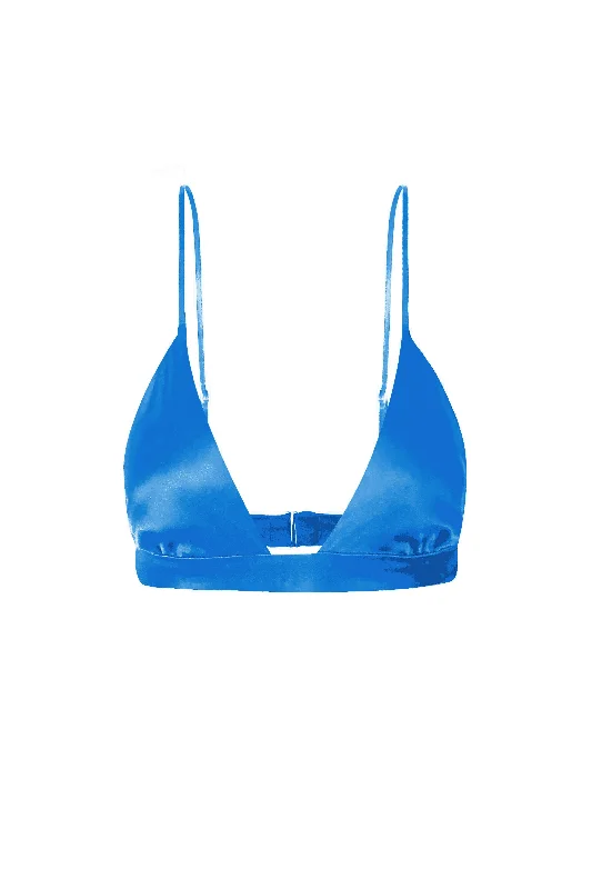 Silk Triangle Bra - Marine Sleek Women's 