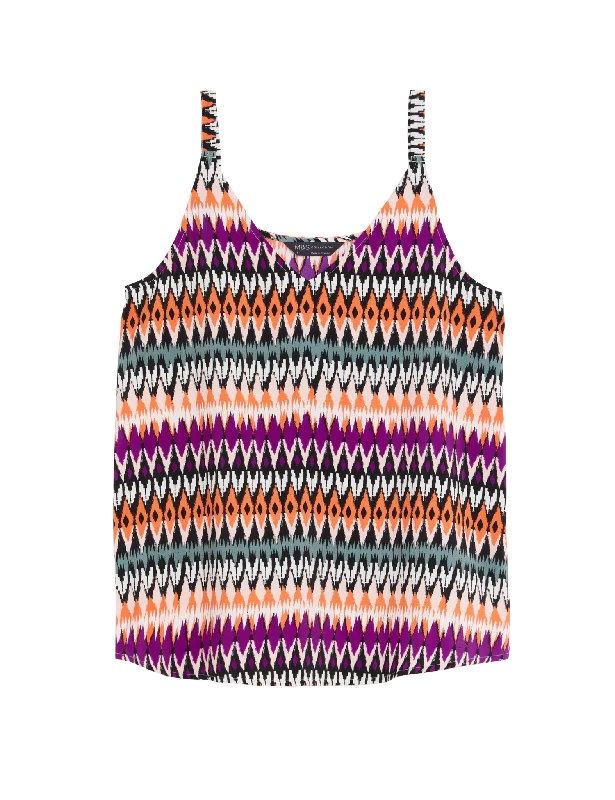 Printed Cami Top Elegant Women's Formal 