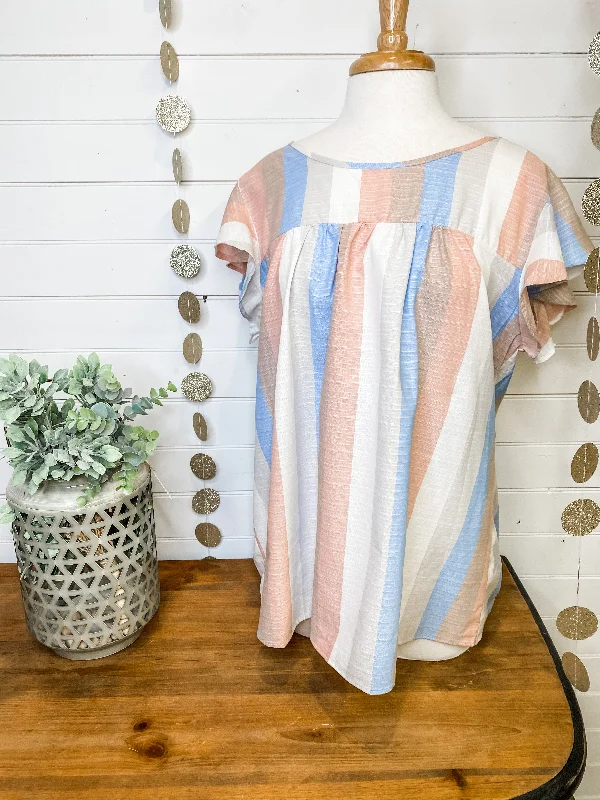Ivory/Coral/Blue