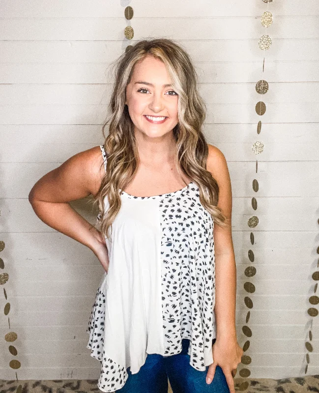 Half of Me is Spotted Strappy Top Athletic Women's 