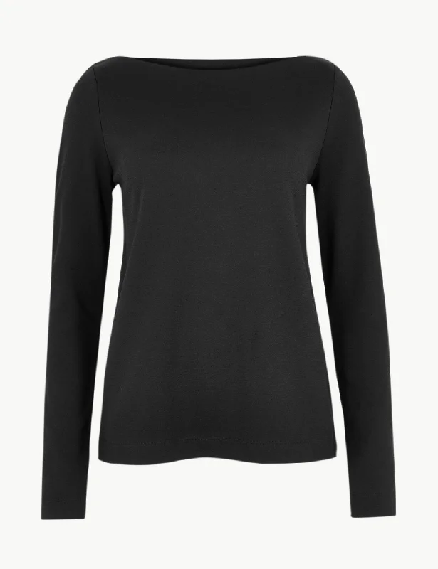 Slash Neck Sweatshirt Confident Women's High - fashion